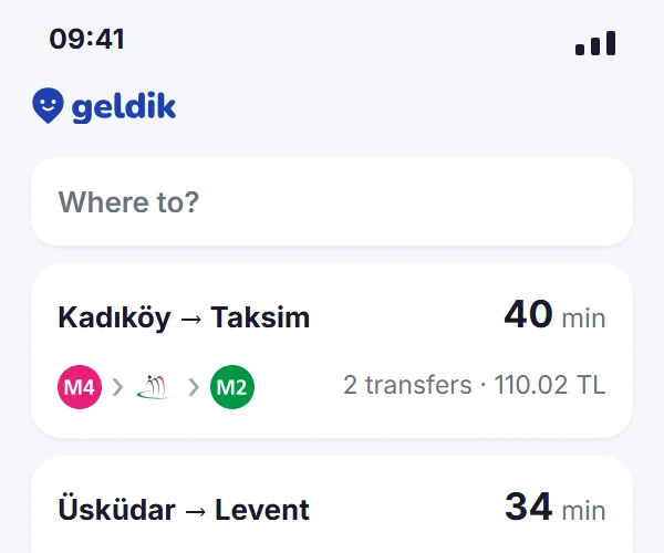 Get anywhere in Istanbul with Geldik